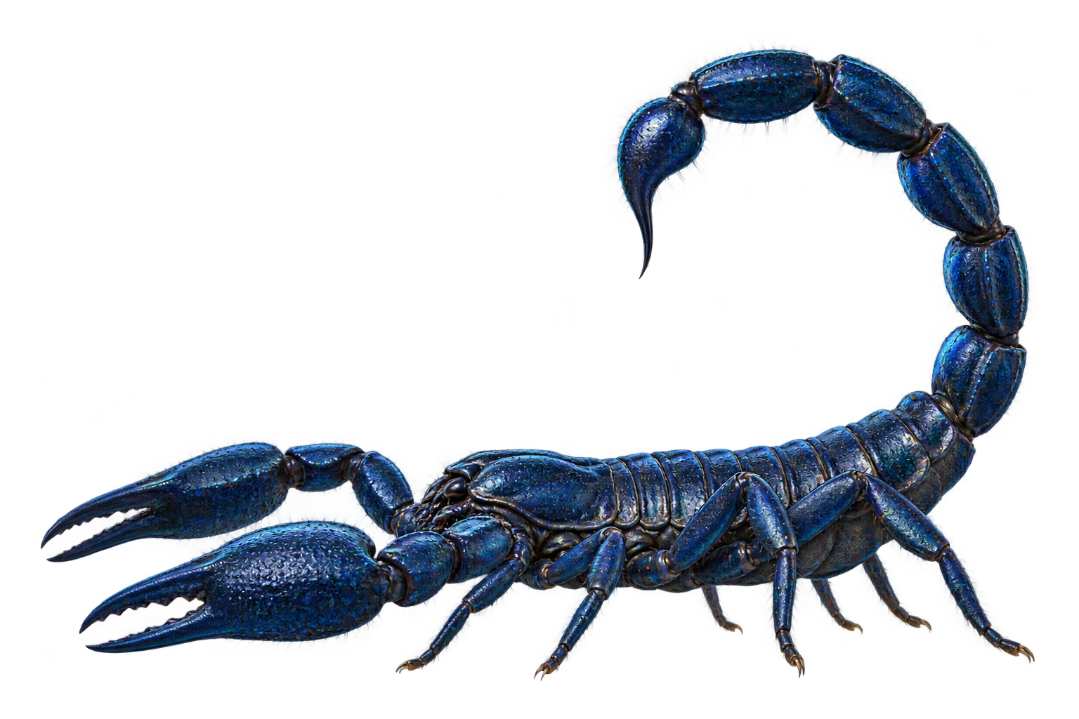 Representación conceptual del escorpión azul